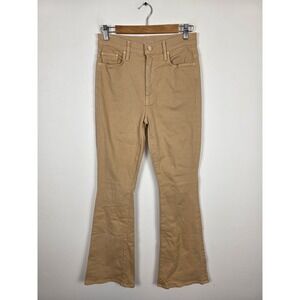 MOTHER High Waisted Weekender Skimp Flare Tan Jeans Womens Size 27 Second Chance